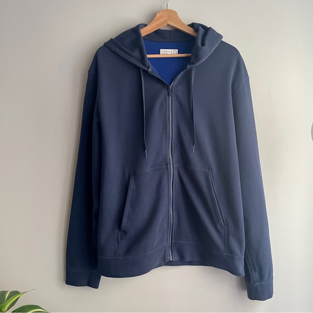 Outdoor Voices Mens Full Zip Up Hoodie Navy Size L